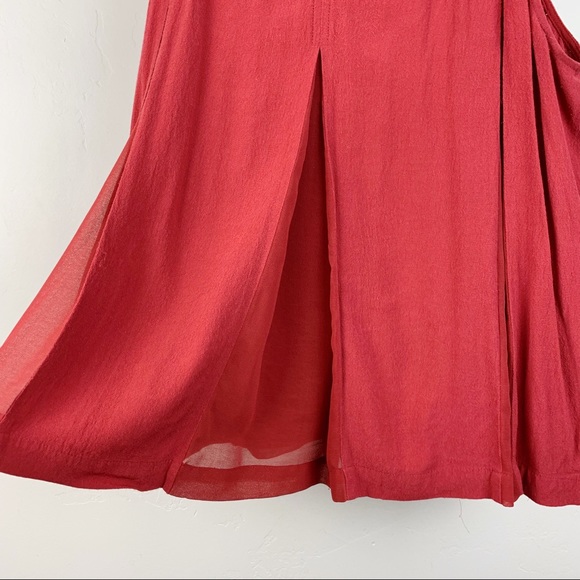 Madewell Red Trapeze Cropped Tank sz 6 - Picture 5 of 7